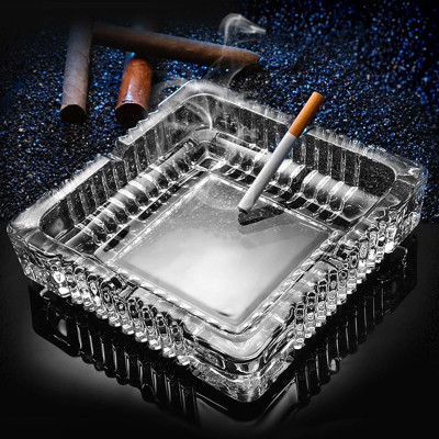 ViaZAID Clear Glass Ashtray(Pack of 1)