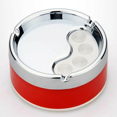 aum sHAKTI CREATION Plastic ashtray Red Plastic, Aluminium Ashtray(Pack of 1)