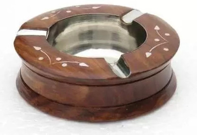 RAJDEEP COLLECTION Brown Wood Ashtray(Pack of 1)