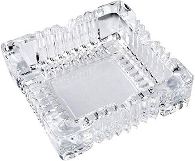 Capsicum Capsicum Ash Tray - Square Clear Glass Ashtray(Pack of 1)