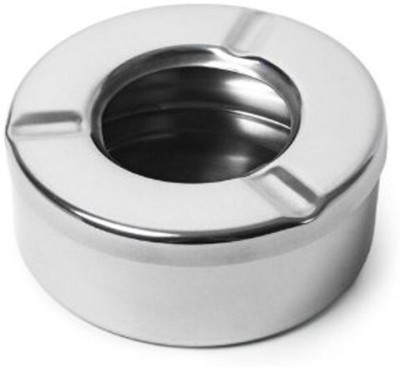 Dynore Stainless steel Lid Ash Tray Steel Stainless Steel Ashtray(Pack of 1)