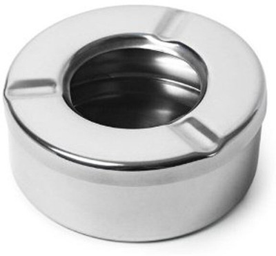 Dynore Dynore Stainless Steel Set of 12 Lid Ash Tray Steel Steel Ashtray(Pack of 12)