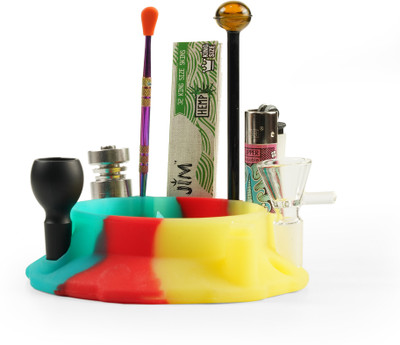 STRONG BONG Multicolor Silicone Ashtray(Pack of 1)