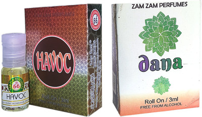 Zam Zam Perfumers Havoc and Dana 3ml/Piece Long Lasting Attar Floral Attar(Natural)