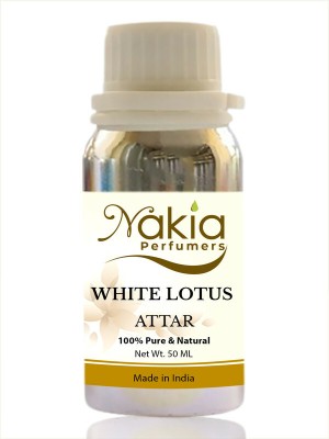 Nakia White Lotus Attar 50ml Roll-on Alcohol-Free Perfume Oil For Men and Women Floral Attar(White Lotus)