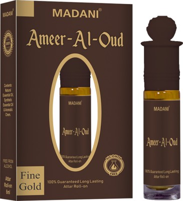 Madani Amer Al Oud Attar Perfume 24 Hours Long Lasting and Spreading Floral Attar(Oud (agarwood), Blends (mukhallat), Amber, Dehn el oud, Mitti)