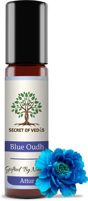 Secret of Vedas Blue Oudh Natural Perfume Oil Long Lasting Alcohol-Free Cruelty-Free Herbal Attar(Blue Lotus)