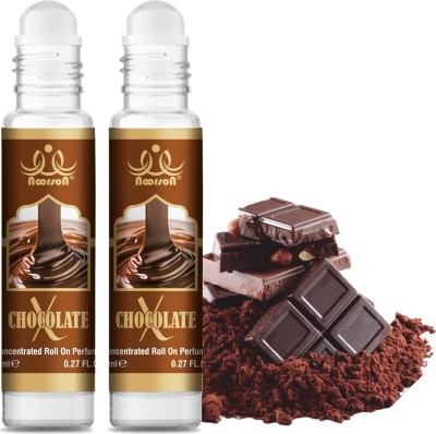 Noorson X Chocolate Perfumes for Unisex Natural Attar Long Lasting 8 ML Each PACK OF 2 Floral Attar(Chocolate)