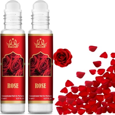Noorson Rose Attar Perfume for Unisex - Pure, Natural Long Lasting 8 ML Each PACK OF 2- Herbal Attar(Rose)