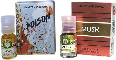 Zam Zam Perfumers Poison and Musk 3ml/Piece Long Lasting Attar Floral Attar(Natural)