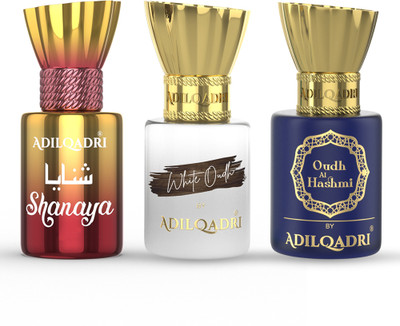Adilqadri Shanaya, White Oudh & Oudh Al Hashmi Non-Alcoholic Attar Combo For Men & Women Floral Attar(Woody, Floral)