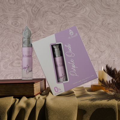 Al-Nuaim Purple Oudh Attar Roll On - 6ML | Unisex Floral Attar(Sandalwood)