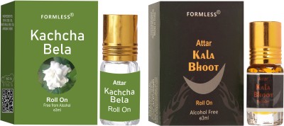 FORMLESS Kacha Bella & Kala Bhoot 3ml Each Roll on Floral Attar(Floral)