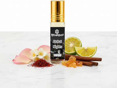 saba perfumes Dubai Nights Non-Alcoholic Roll-On Attar | Long Lasting | Unisex | 6ml Perfume Floral Attar(Amber, Saffron, Woody, Floral)