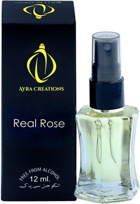 ayra creations Real Rose (strong) Attar Perfume - 12ml In Spray Bottle (with 1 Surprise Gift) / Original & 24 Hours Long Lasting Fragrance/Real & Natural Aroma Floral Attar(Rose)