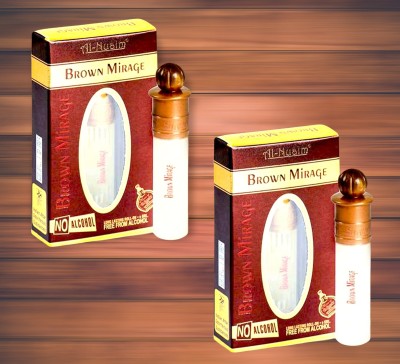 Al-Nuaim BROWN MIRAGE 6ML(PACK OF 2) Floral Attar(Floral, Natural, Pink Lotus)