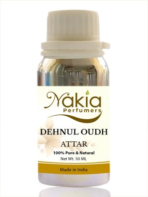 Nakia Dehnul Oudh Attar 50ml Roll-on Alcohol-Free Perfume Oil For Men and Women Floral Attar(Oud (agarwood))