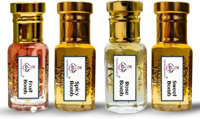 Taj Fragrances Combo Of Fruit, Sweet, Rose, 12 ML Each Long Lasting Attar For Unisex Floral Attar(Floral, Woody, Fruity, Spicy, Rose)