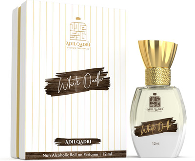 Adilqadri White Oudh Attar For Men | Strong Masculine | Non-Alcoholic Roll-On Attar - 12ML Floral Attar(Oud (agarwood))
