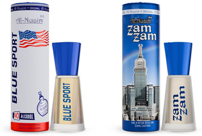 Al-Nuaim Blue Sport & ZAM ZAM Herbal Attar(Floral)