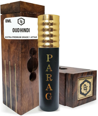 Parag Fragrances Oud Hindi Attar 8ml Wood Gift Pack / Real & Natural Attar Perfume Floral Attar(Natural)