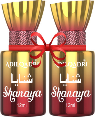 Adilqadri Shanaya Attar Combo | Arabic & French | Unisex Non-Alcoholic Roll-On 12 ML Each Floral Attar(Agarwood, Rose, Woody, Musk)