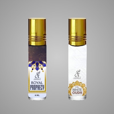 Ariba Royal Prophecy & White Oudh Pack 2 For Men & Women, No Alcohol, Long-Lasting Floral Attar(Oud (agarwood), Musk, Floral)