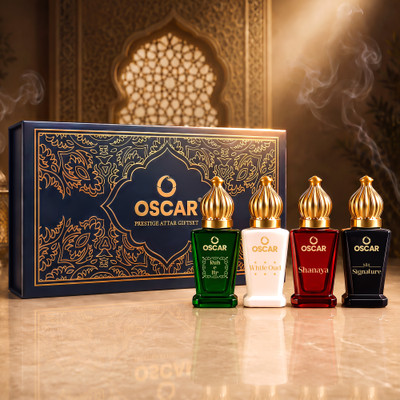 Oscar Attar Gift Set Combo Pack for Men & Women Long Lasting Gift Set 4x12ml Each Floral Attar(Floral, Musk, White Oudh, Woody)