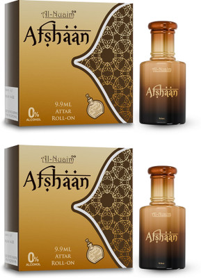 Al-Nuaim Afshan Attar - Pack of 2 (9.9ml Each) Floral Attar(Oud (agarwood))