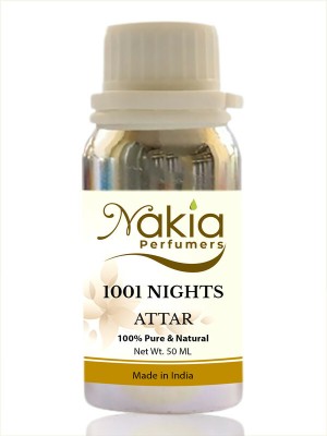 Nakia 1001 Nights Attar 50ml Roll-on Alcohol-Free Perfume Oil For Men and Women Floral Attar(Woody)