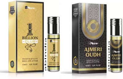 MEENA 1 Billion And Ajmeri Oud Attar Combo Floral Attar(Blends (mukhallat), Pink Lotus)