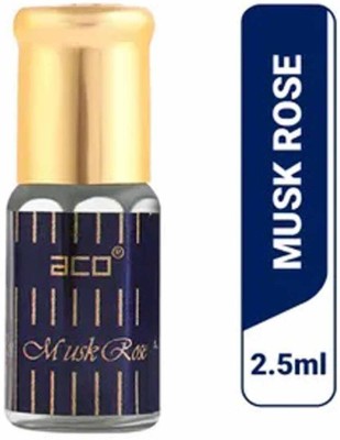 aco Musk Rose Attar 2.5ml - Alcohol-Free, Pure Fragrance Elixir Floral Attar(Fruity)