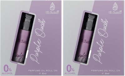 Al-Nuaim Purple Oudh Attar Roll On -Pack Of 2 (6ml Each) | Unisex Floral Attar(Sandalwood)