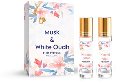 The Rupawat perfumery house NEW Musk & White Oudh 12 ML(6ml Each) Floral Attar(Natural)