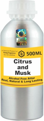 Parag Fragrances Citrus and Musk Attar 500ml Long Lasting Attar Wholesale Pack Floral Attar(Natural)