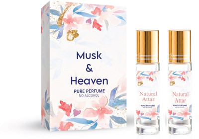 The Rupawat perfumery house NEW Musk & Heaven 12 ML(6ml Each) Floral Attar(Natural)