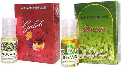 Zam Zam Perfumers Gulab and Jasmine 3ml/Piece Long Lasting Attar Floral Attar(Natural)