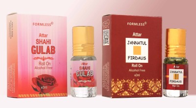 FORMLESS Gulab & Jannatul Firdaus 3ml Combo 2 Roll on Floral Attar(Jannat ul Firdaus)