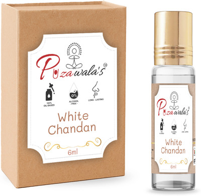 Puzawalas White Chandan Attar | 6ml | itra/itraa Perfume Men | Alcohol Free Long Lasting Floral Attar(Sandalwood)