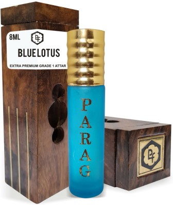 Parag Fragrances Blue Lotus Attar 8ml Wood Gift Pack / Real & Natural Attar Perfume Floral Attar(Natural)