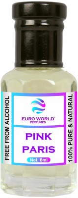 Euro World Pink Paris Attar Alcohol Free for Unisex Floral Attar(Floral)