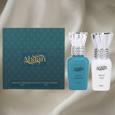 Abaan RASASI Romance & White Oud Attar for Men & Women – 10ml Each, Pack of 2 Floral Attar(Floral, Oud (agarwood))
