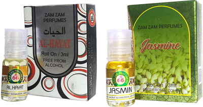 Zam Zam Perfumers Al Hayat and Jasmine 3ml/Piece Long Lasting Attar Floral Attar(Natural)