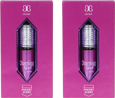 AROCHEM Charming Girl Attar LongLasting Fragrance No Alcohol Pure Perfume 6ML(Pack of 2) Herbal Attar(Natural)