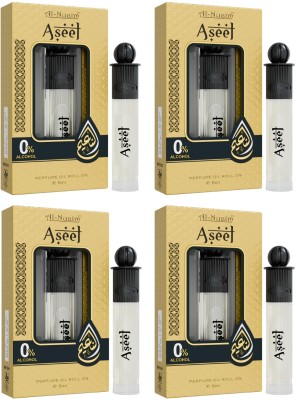 Al-Nuaim Silver Series Aseel Pack of 4 (6ml Each) | Floral Attar(Floral)