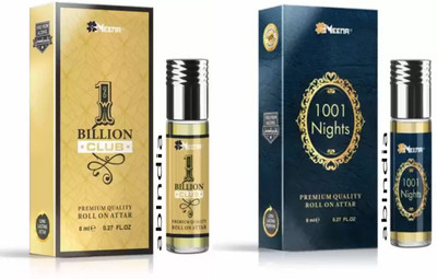 MEENA 1 Billion And 1001 Nights Attar Combo Floral Attar(Blends (mukhallat), Pink Lotus)