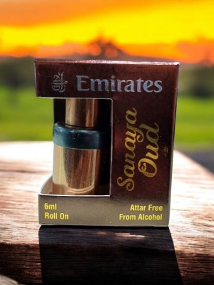 Emirates Sanaya Luxury Unisex | Arabic & French Blend | Non-Alcoholic Roll-on Fragrance Floral Attar(Oud (agarwood))