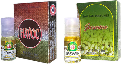 Zam Zam Perfumers Havoc and Jasmine 3ml/Piece Long Lasting Attar Floral Attar(Natural)