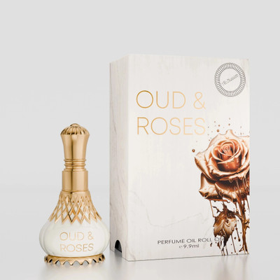 Al-Nuaim Oud & Roses Attar Roll On For Men & Women - 9.9ml | Alcohol-Free Floral Attar(Rose)