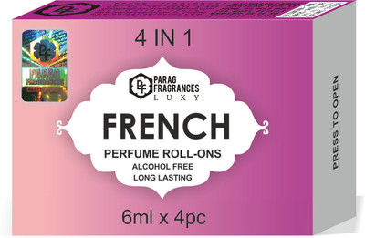 Parag Fragrances 4 IN 1 Set of French Perfume Roll on Pack Floral Attar(Floral)